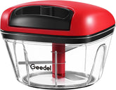 Manual Pull Food Chopper, Hand Pull String Onion Chopper Dicer for Kitchen, Easy Cleaning Food Chopper for Vegetables, Fruits (500 ML)
