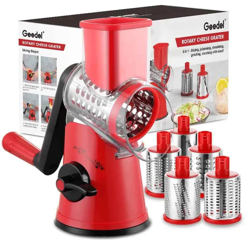 Rotary Cheese Grater, 5 Blades