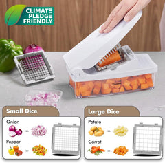 Geedel Vegetable Chopper, Onion Chopper Pro Food Chopper, Kitchen Vegetable Slicer Dicer Cutter Grater, Veggie Chopper with container for Salad Onion Potato Carrot