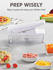 Geedel Vegetable Chopper, Onion Chopper Pro Food Chopper, Kitchen Vegetable Slicer Dicer Cutter Grater, Veggie Chopper with container for Salad Onion Potato Carrot