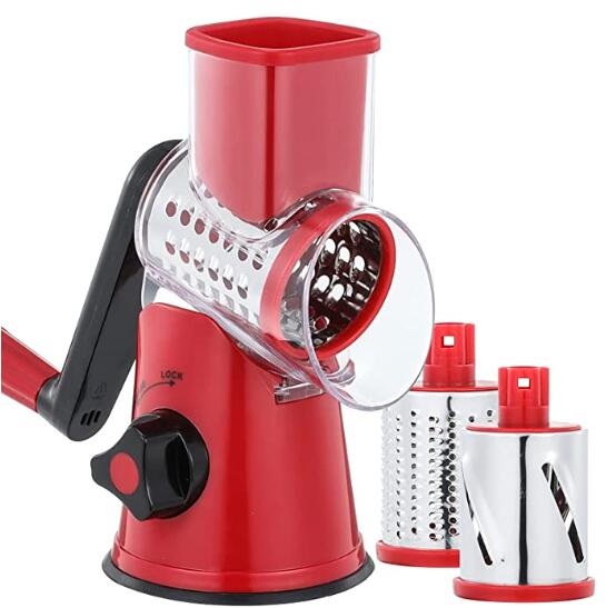 Mind Reader MindReader Rotary Drum Cheese Grater, Red